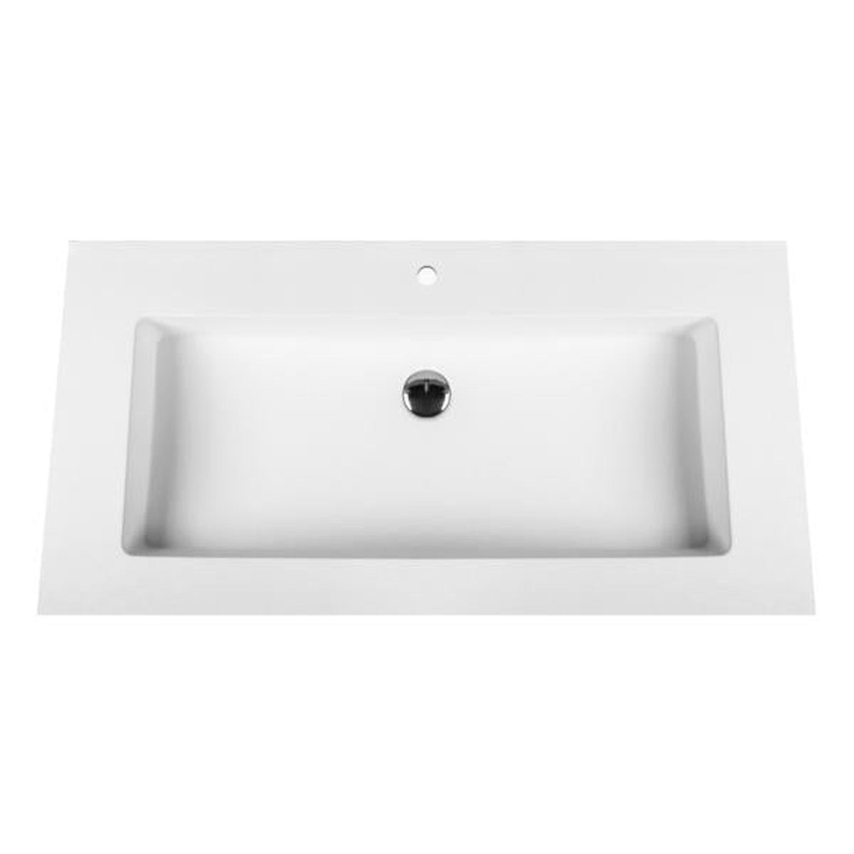 Lavabo en solid surface Aloni 80 cm - Blanc