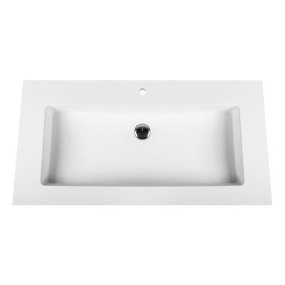 Lavabo en solid surface Aloni 80 cm - Blanc