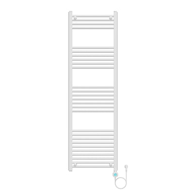 Sèche-serviettes électrique intelligent 160 x 50 cm – 900 W – WiFi – thermostat digital programmable – blanc brillant
