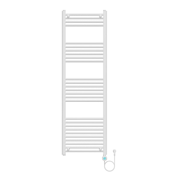 Sèche-serviettes électrique intelligent 160 x 50 cm – 900 W – WiFi – thermostat digital programmable – blanc brillant