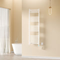 Sèche-serviettes électrique intelligent 160 x 50 cm – 900 W – WiFi – thermostat digital programmable – blanc brillant