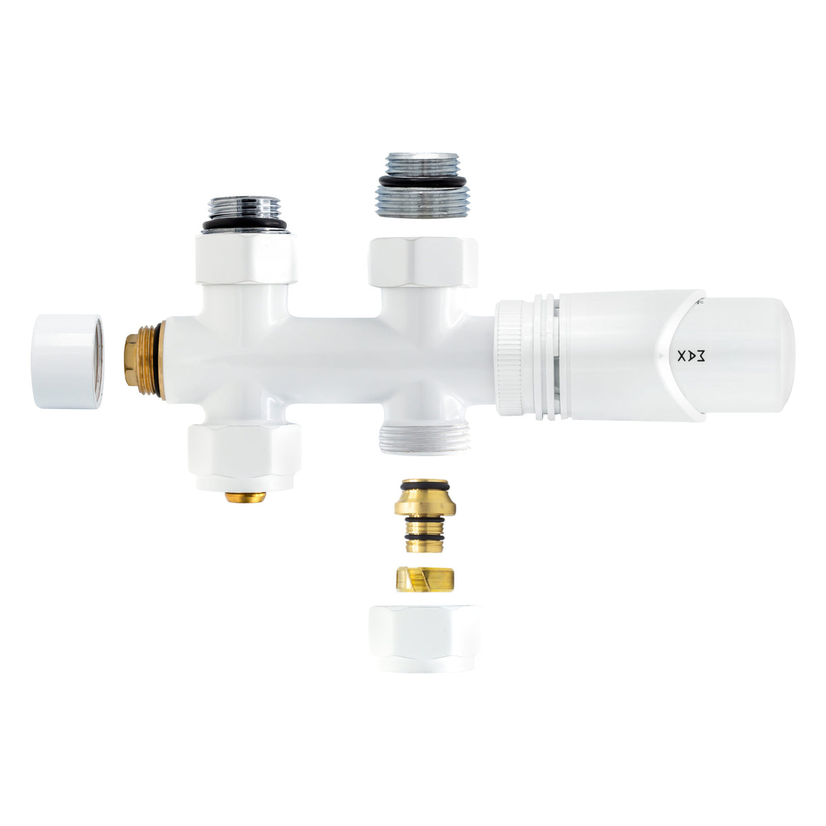 KIT DE RACCORDEMENT CENTRAL DROIT BLANC M30X16/2