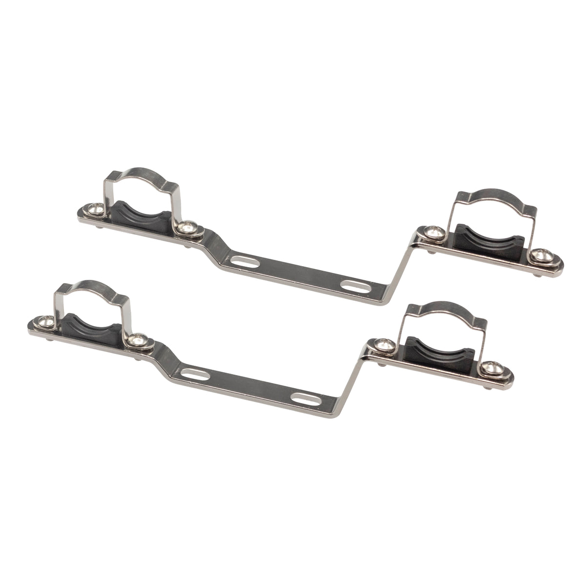 "FIXATION DOUBLE POUR COLLECTEUR LAITON NICKELÉ 1"" 2PCS/SET"