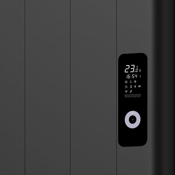 RADIATEUR ELECTRIQUE NOIR / MURAL AVEC PRISE +WIFI PROGRAM 2000W-