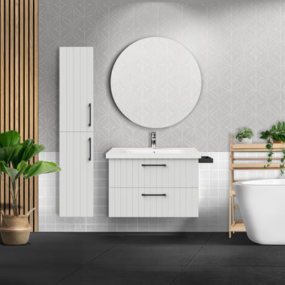 CREAVIT D10 ARMOIRE HAUTE 150x30CM - BLANC LAQUÉ