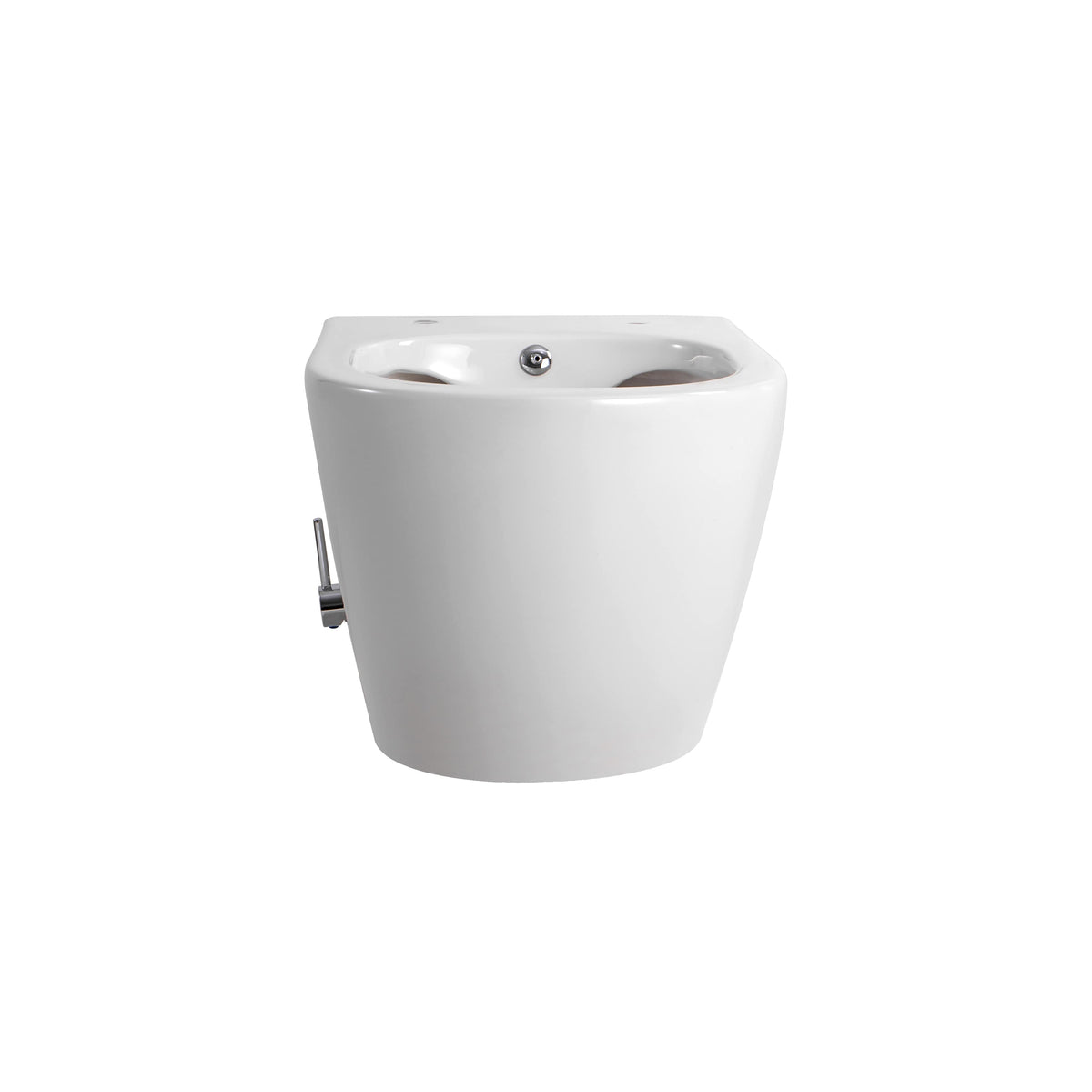 DARLO WANDTOILET MET BIDET - RANDVRIJ - MET KOUDWATERKRAAN - GEEN ZITTING - COMPACT 49 CM - GLANZEND WIT