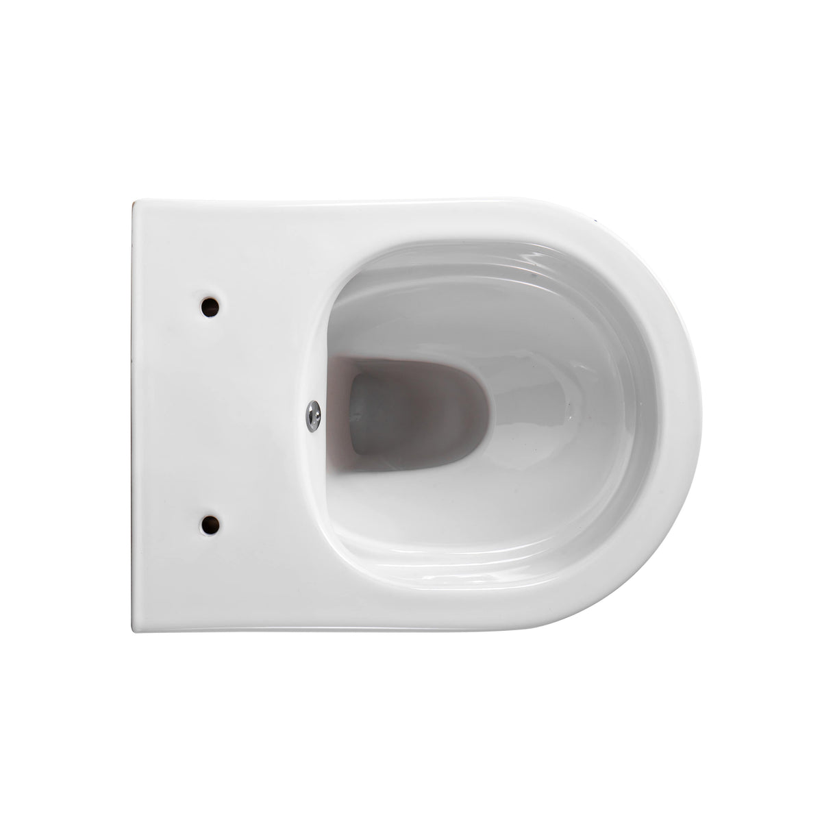 DARLO WANDTOILET MET BIDET - RANDVRIJ - MET KOUDWATERKRAAN - GEEN ZITTING - COMPACT 49 CM - GLANZEND WIT