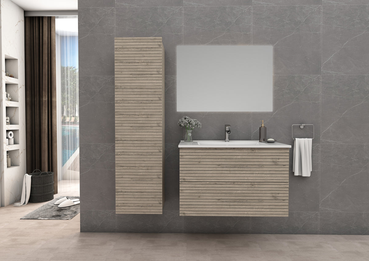 Elite Cabinet UNDER-COUNTER with Horizontal Relief (60CM) - Light Wood