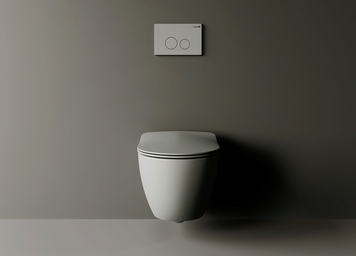 CREAVIT DUCK TOILET SEAT - MODEL D - SLIM DESIGN - SOFT-CLOSE - QUICK RELEASE - DUROPLAST - STAINLESS STEEL HINGES - COOL GREY
