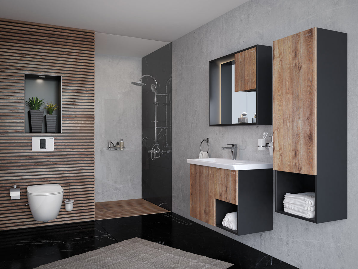 Wand-wc zonder spoelrand met geïntegreerd bidet – Creavit