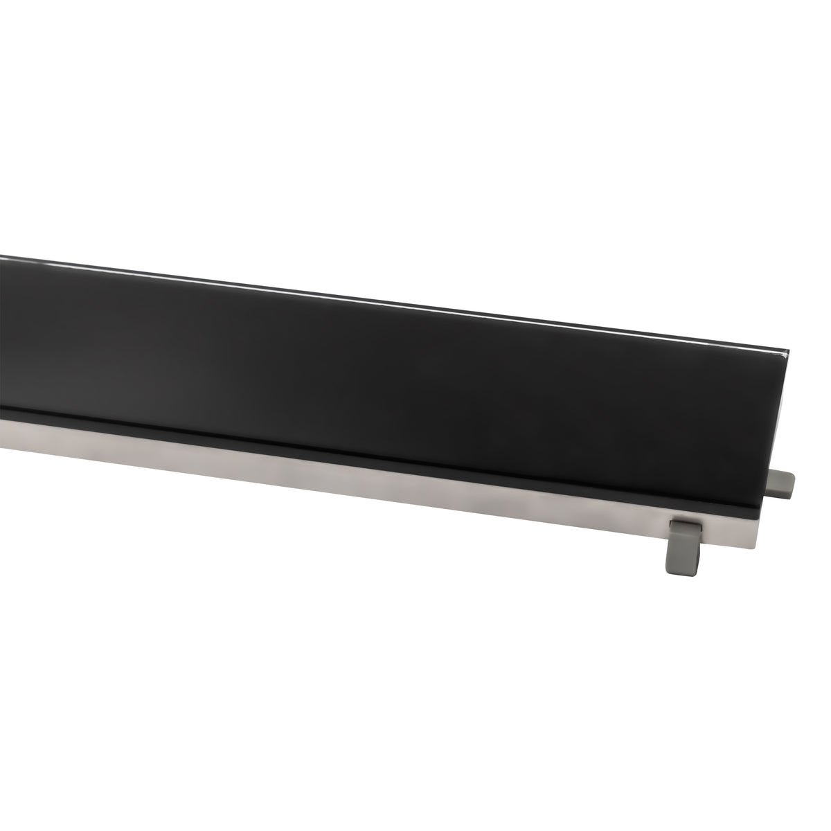 Caniveau de douche en verre noir 90 cm - Aloni