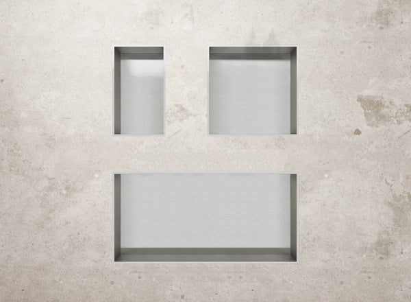 ALONI NICHE ENCASTRÉE (300X300X100MM) - ACIER INOXYDABLE BROSSE