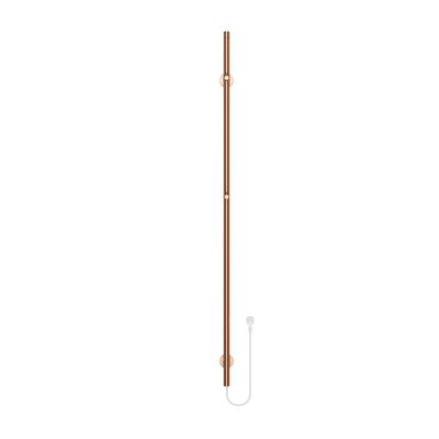BELRAD ROD SÈCHE-SERVIETTES À TIGE - ÉLECTRIQUE - SIMPLE - 60W - Ø2,5CM - 150X6,3X12,7 CM - CUIVRE BROSSÉ