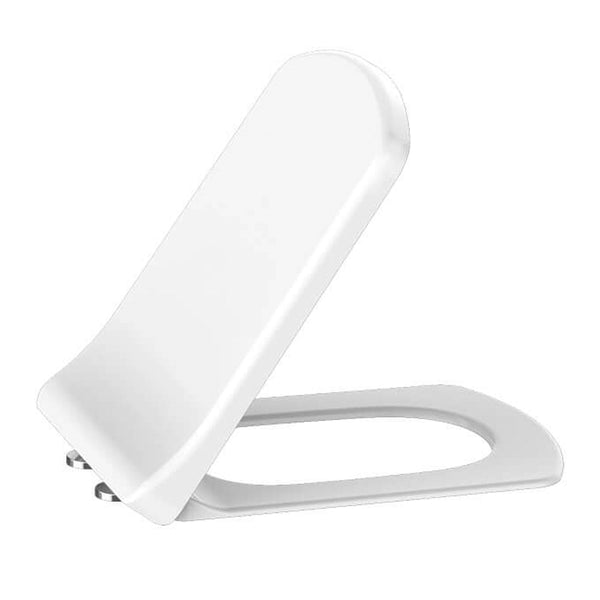 CREAVIT LARA ABATTANT WC - MODÈLE D - FREIN DE CHUTE - DÉCLIPSABLE - DUROPLAST - CHARNIÈRES EN INOX - BLANC BRILLANT