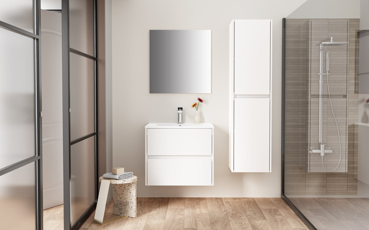 Vasque Aloni HAYAT 2 tiroirs Soft‑close Blanc