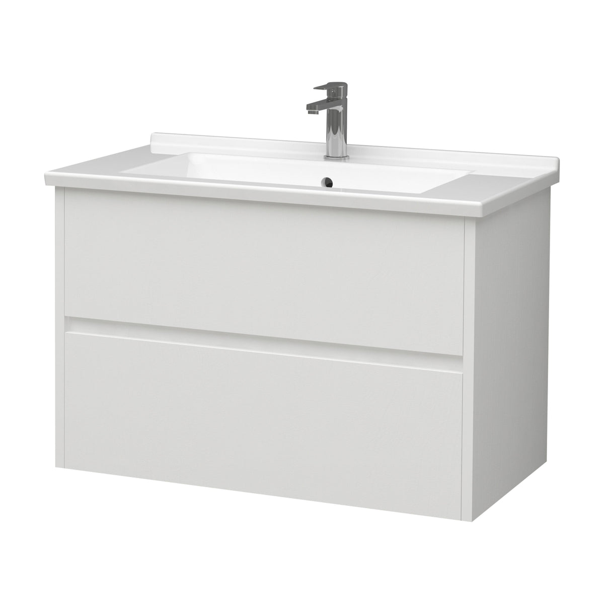 Aloni HAYAT under-counter basin with 2 soft-close drawers, White