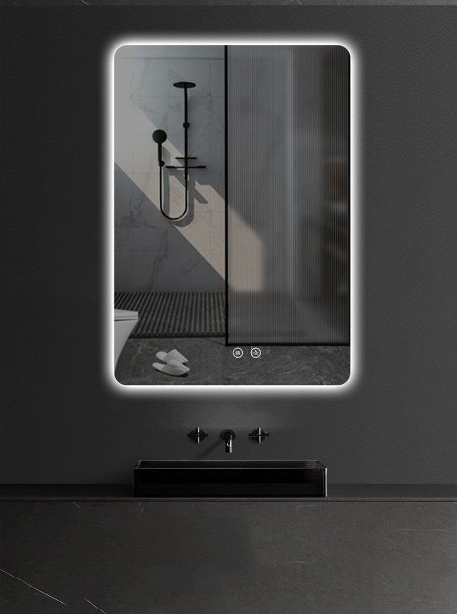 ALONI QUEEN SPIEGEL - MET LED-VERLICHTING - RECHTHOEKIG - FRAMELOOS - MET VERWARMING - LED-KLEURTEMPERATUUR 3500-6500K - 60X80CM