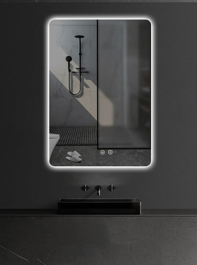 ALONI QUEEN SPIEGEL - MET LED-VERLICHTING - RECHTHOEKIG - FRAMELOOS - MET VERWARMING - LED-KLEURTEMPERATUUR 3500-6500K - 60X80CM