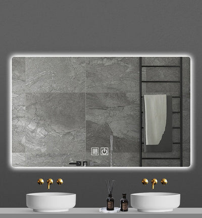 Queen miroir LED rectangulaire 100 x 60 cm – sans cadre – avec anti-buée – 3500 à 6500 K