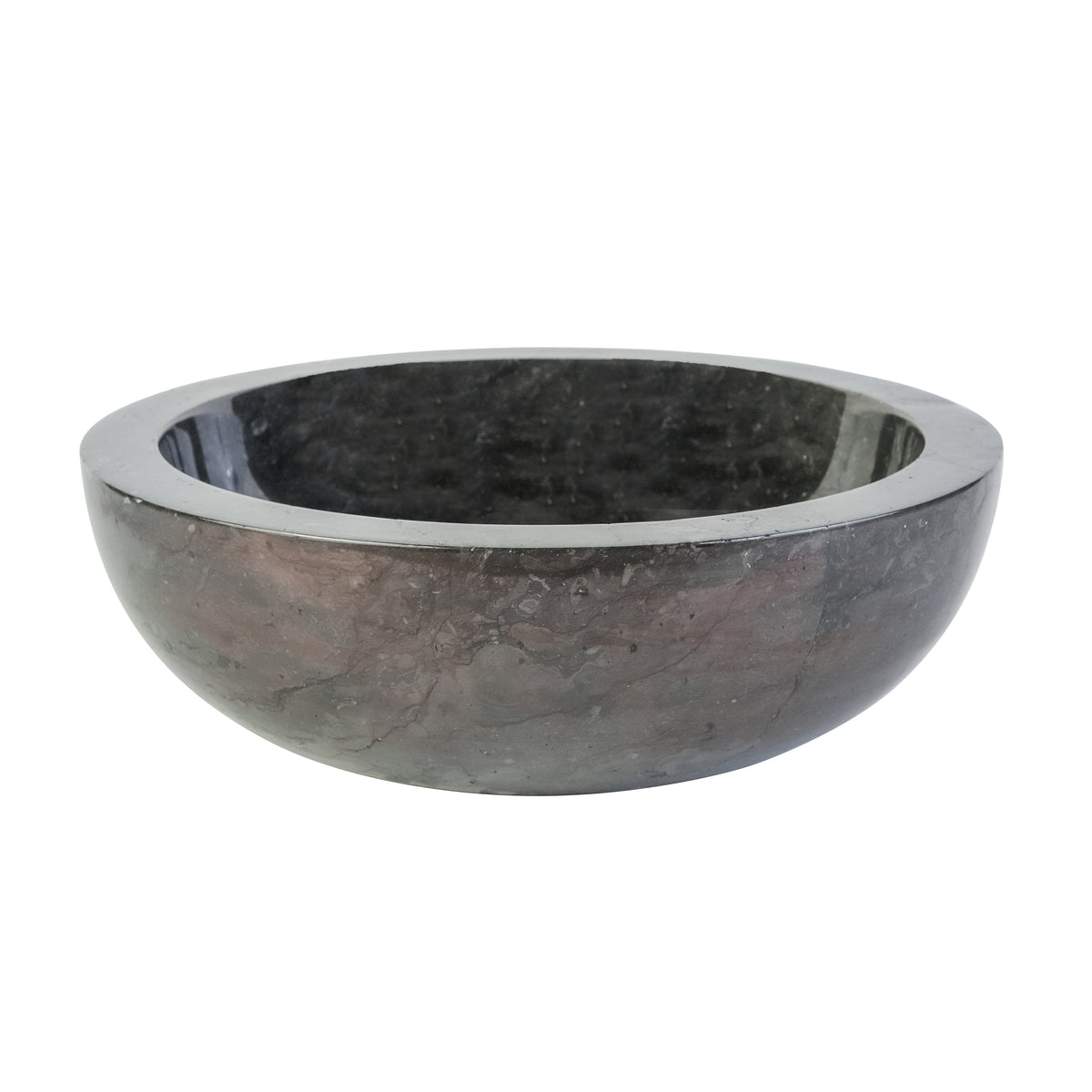 Volledig gepolijste stenen wastafel - zwart marmer 35x12cm