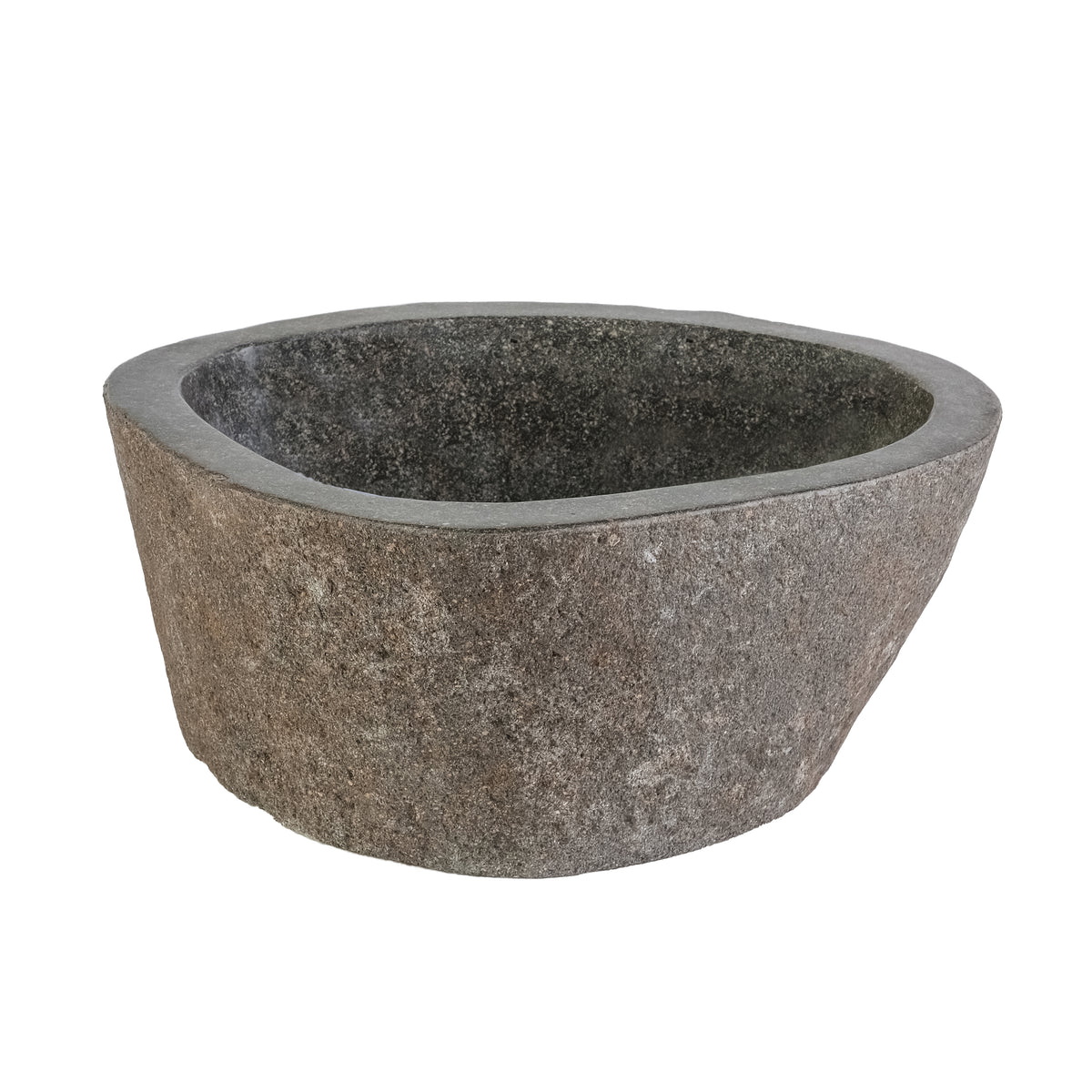NATURAL RIVER STONE BASIN - GREY 30-35X15X3CM