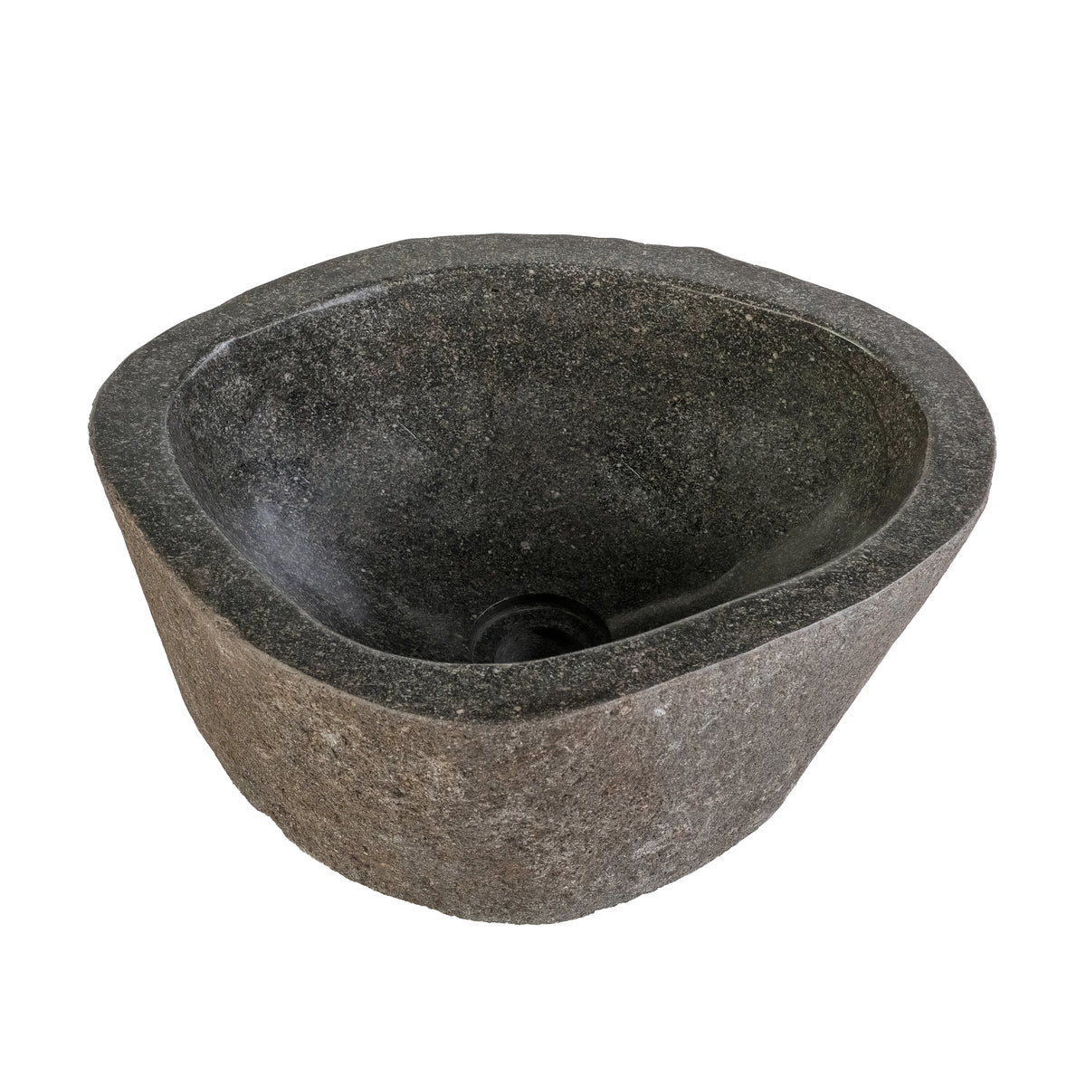 NATURAL RIVER STONE BASIN - GREY 30-35X15X3CM