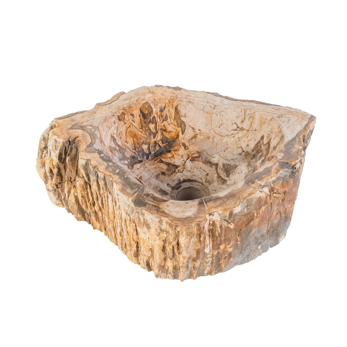 PETRIFIED WOOD BASIN 30-35x15CM