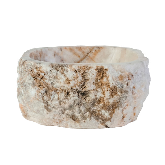 SUNSET ONYX NATURAL BASIN 30 - 35X15CM | Delivery Belgium