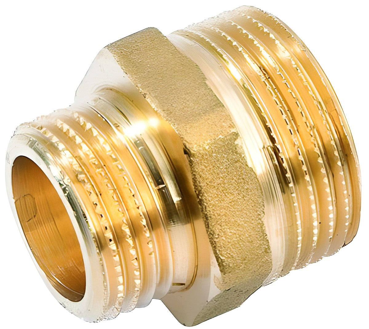 Verloopnippel messing 4/4"M-1/2"M