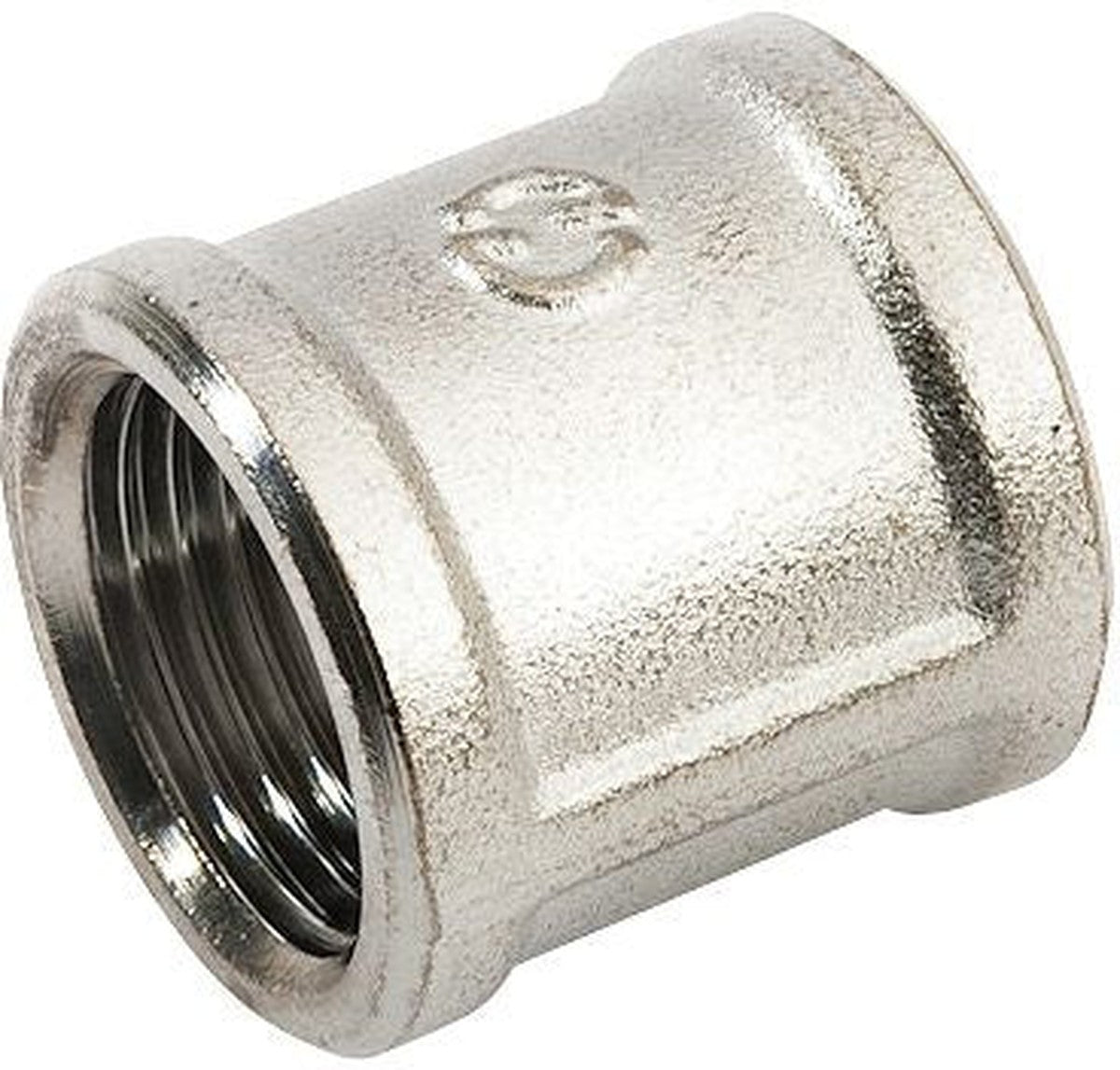 Manchon fileté laiton 1/2"FF chromé