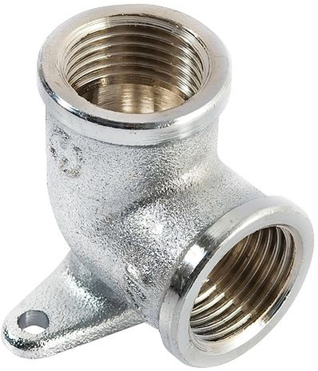 Culasse fileté laiton 1/2"F-1/2"F chrome