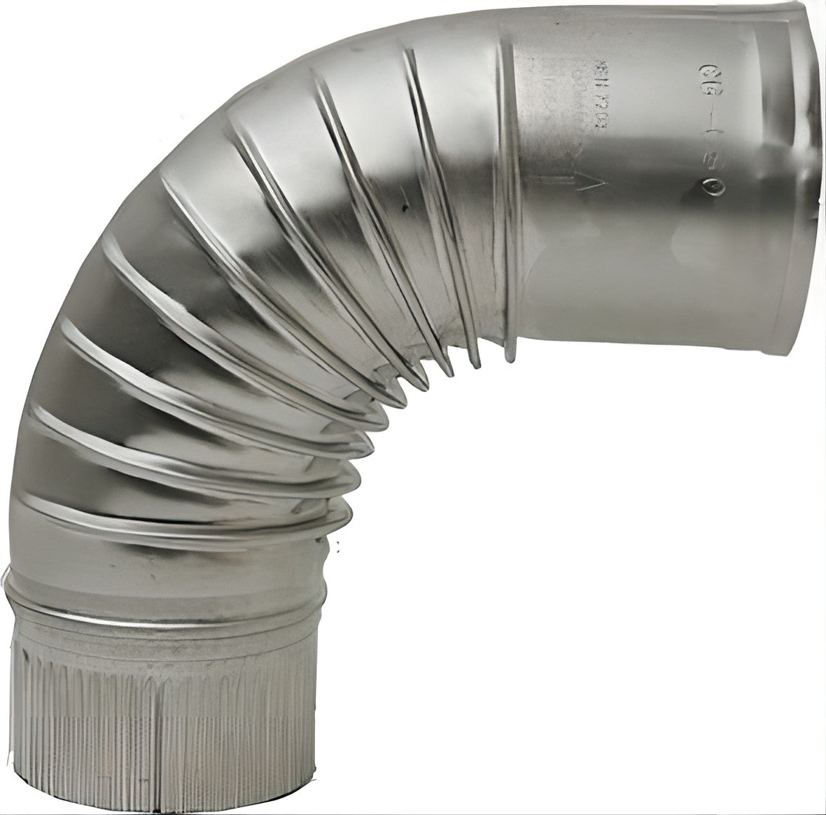 Aluminium bocht 90GR.100mm