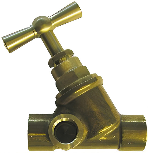 Robinet D'arret à Souder pour Purgeur laiton 15mm