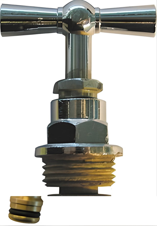 TETE DE ROB.A MANETTE LAITON CHROME 1/2"