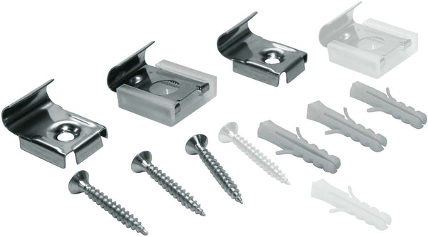 ATTACHES MIROIR CHROME 4 PIECES