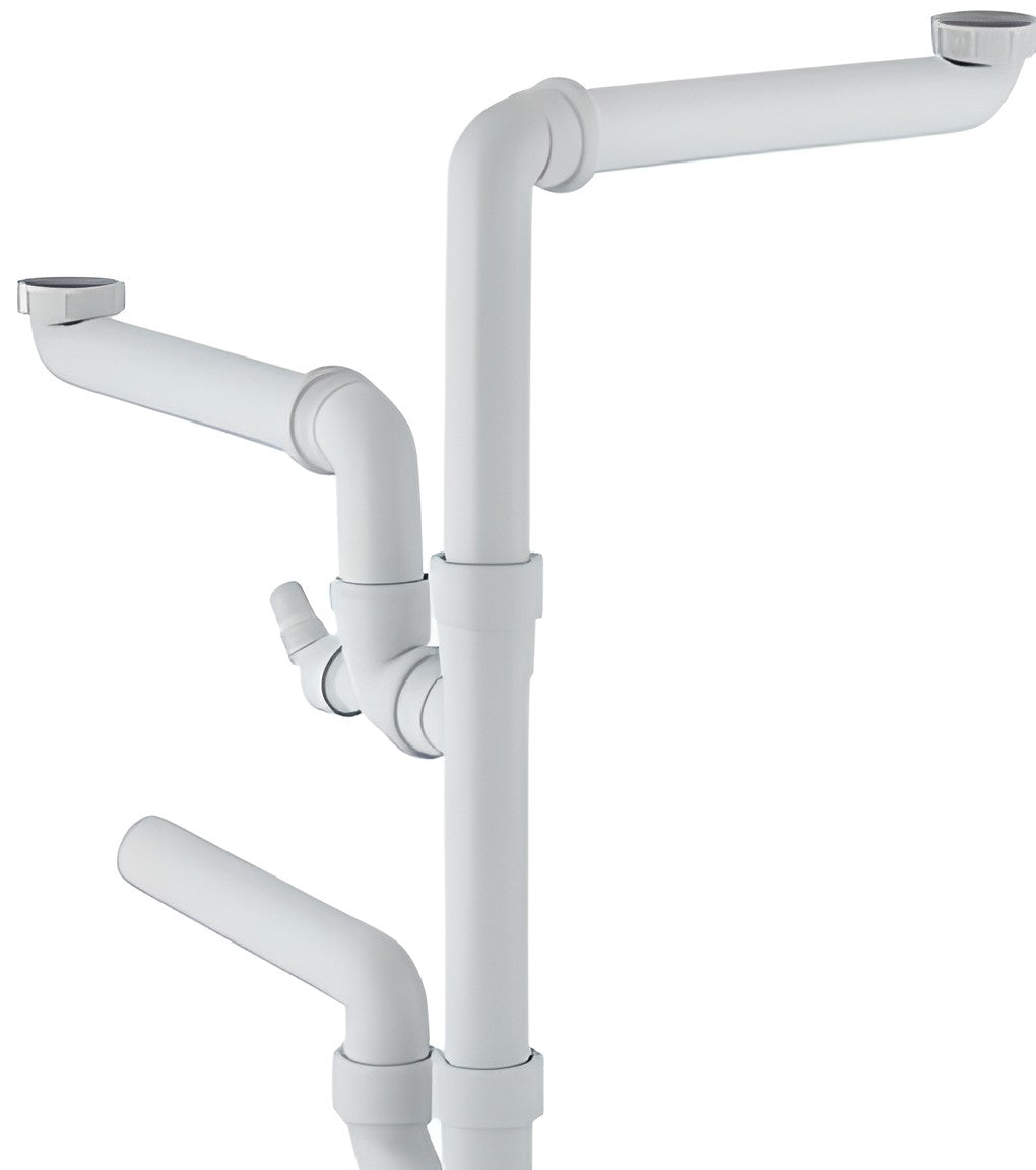 SIPHON EVIER PP DOUBLE GEBERIT 6/4"-40MM