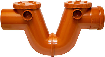 SIPHON PVC EGOUT 125MM ROUGE/BRUN