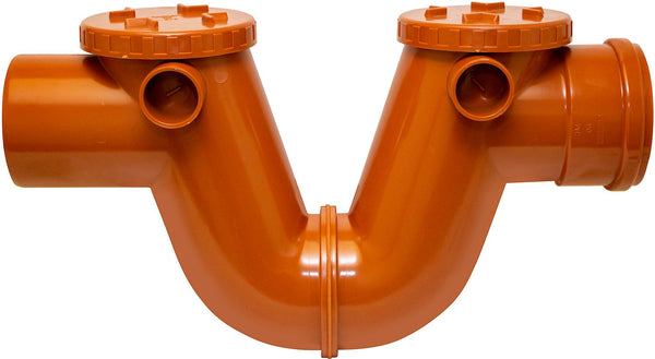 SIPHON PVC EGOUT 125MM ROUGE/BRUN