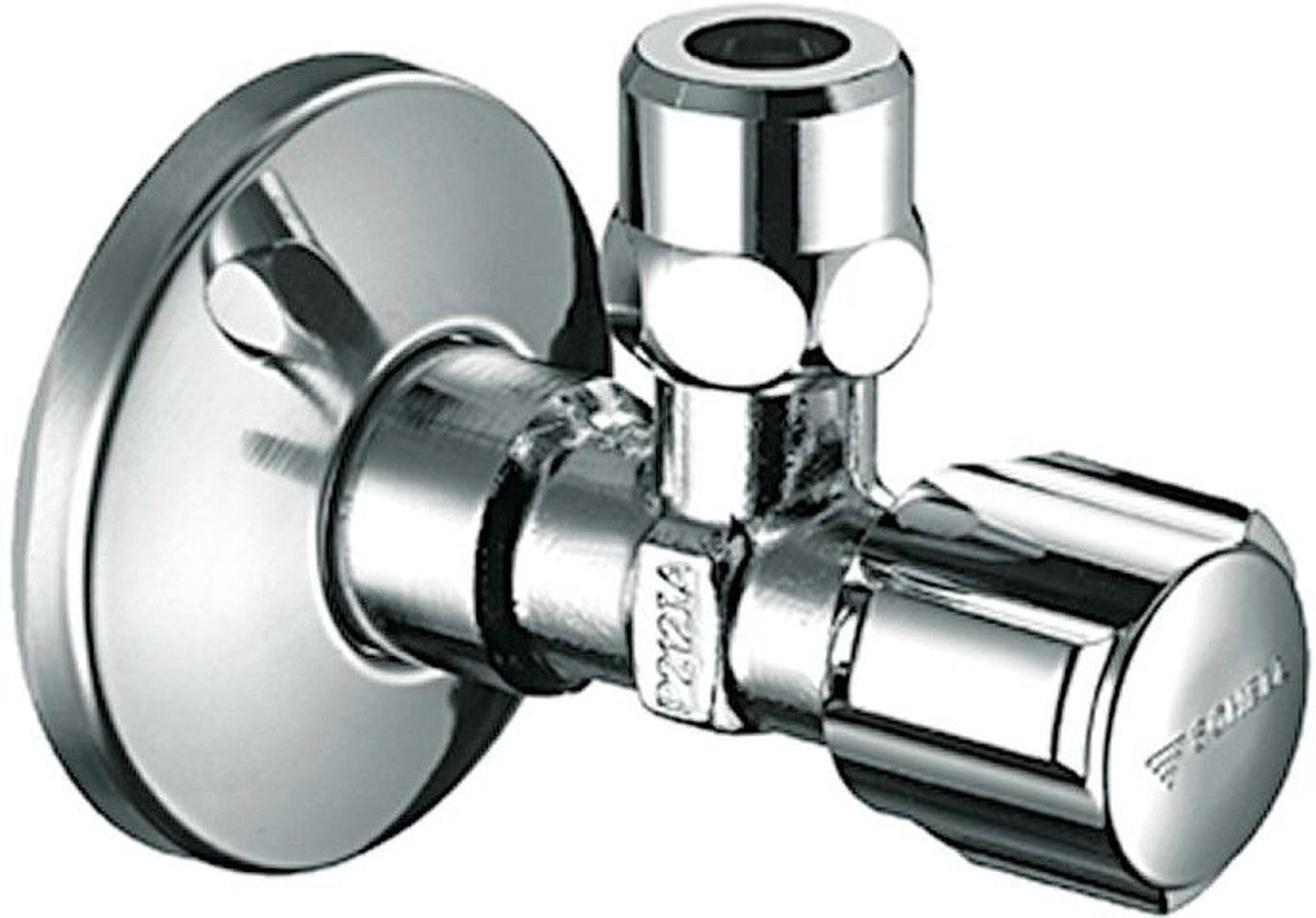 Haakse stopkraan Schell met rozet 1/2" chroom+filter