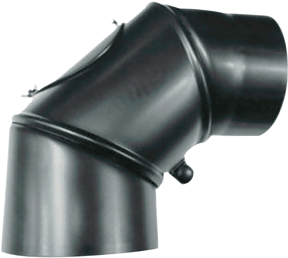 Verstelbare bocht van staal + Kijkglas 150mm-2mm zwart