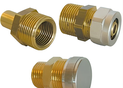 1/2" Square chrome Street Plate + 3/4"M-1/2"M connection set