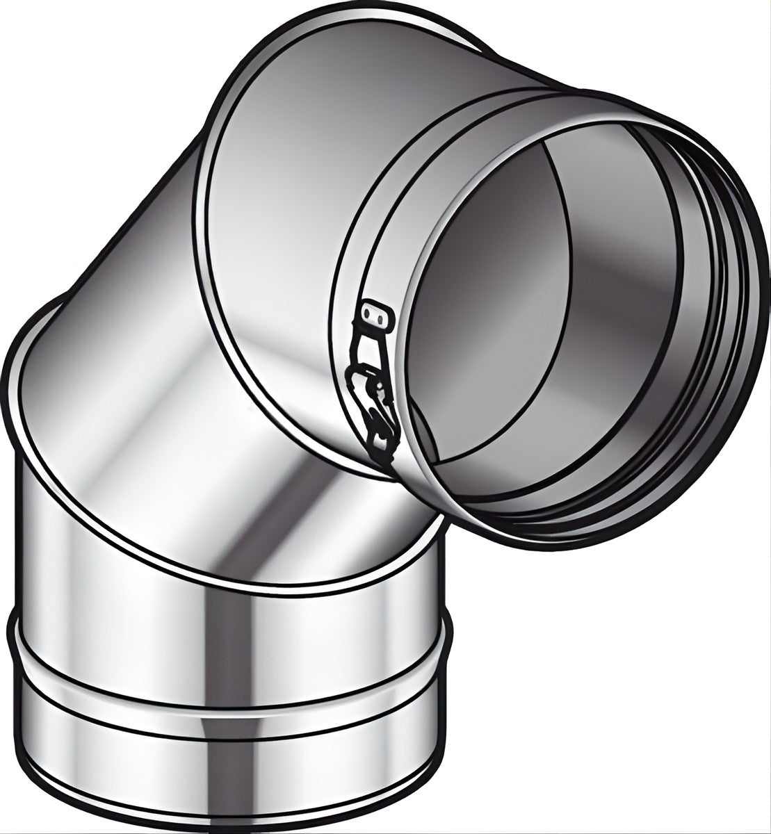 Enkelwandige RVS Bocht 90° Condensor Poujoulat 150mm