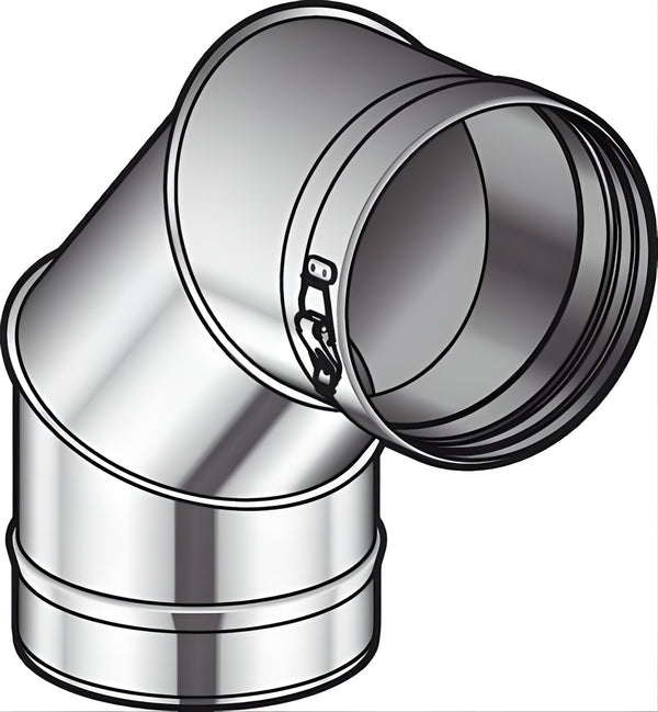 Single Wall 90° Stainless Steel Elbow Poujoulat Condenser 150mm