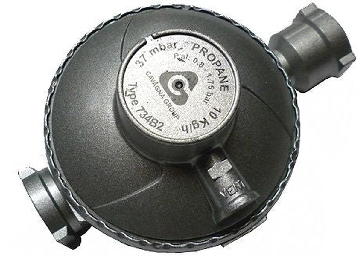 Tweetraps propaangasdrukregelaar 10kg / U 37mb 1/2"FF
