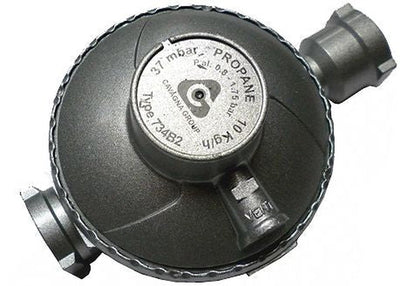 Tweetraps propaangasdrukregelaar 10kg / U 37mb 1/2"FF