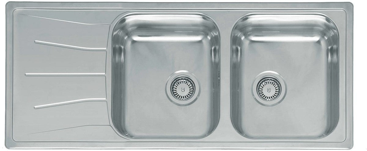 EVIER ENC.DIPLO.ECO REG.2B+E 116X50 INOX