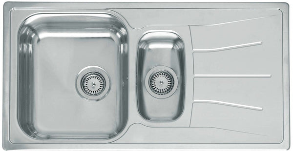 EVIER ENC.DIPL.ECO REG.1,5B+E 95X50 INOX