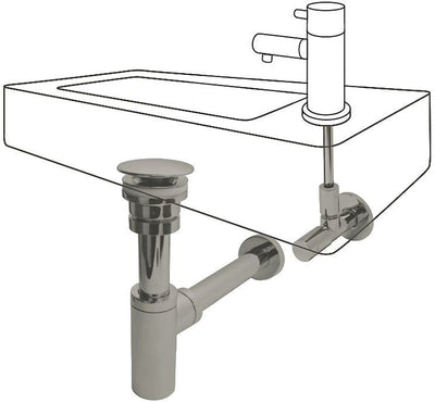 STAINLESS STEEL HAND WASHBASIN CONNECTION KIT S.TR-PL