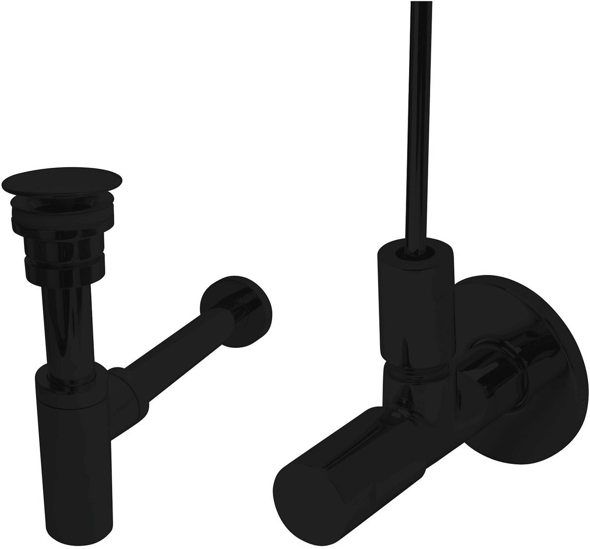 SET RACCORD.LAVE-MAINS UNIVERSEL NOIR