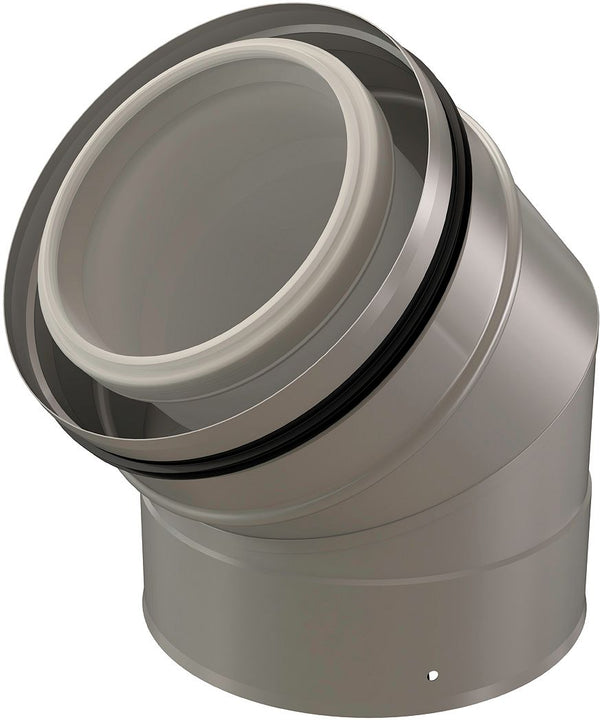 PP/GALVA COUDE 45° CONC.UBBINK 125/200